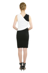 Olympia Reversible Elegant Cocktail Dress C10063_BLKZ_Look1_Bk_style1