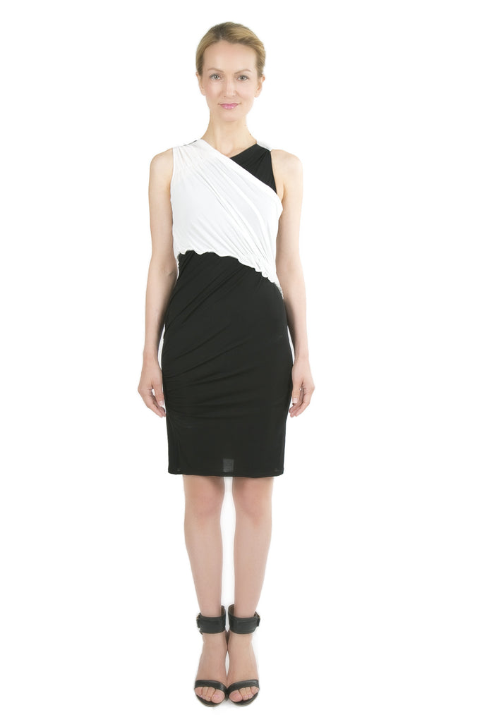 Olympia Reversible Elegant Cocktail Dress C10063_BLKZ_Look1_Fr_style1