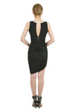 Gia Convertible Elegant Cocktail Dress with Adjustable Hemline C10064_BLKZ_Look2_Bk_style2
