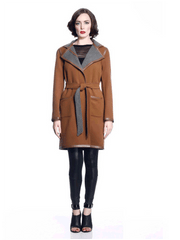 Margaret Reversible Wool/Cashmere Coat - Brown/Grey S10098A_CMLZ_Look1_fr_style1