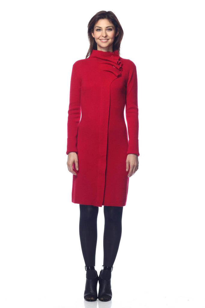 Catherine Convertible 100% Cashmere Dress/Cardigan - Black s10015_blk0_look1_fr_style1