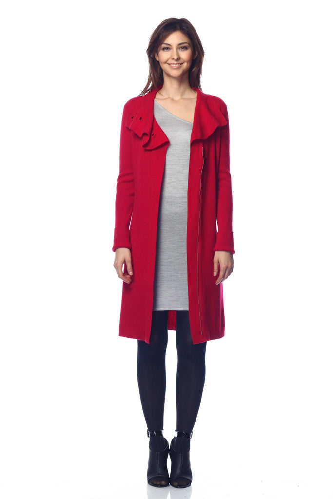 Catherine Convertible 100% Cashmere Dress/Cardigan - Black s10015_blk0_look1_fr_style2