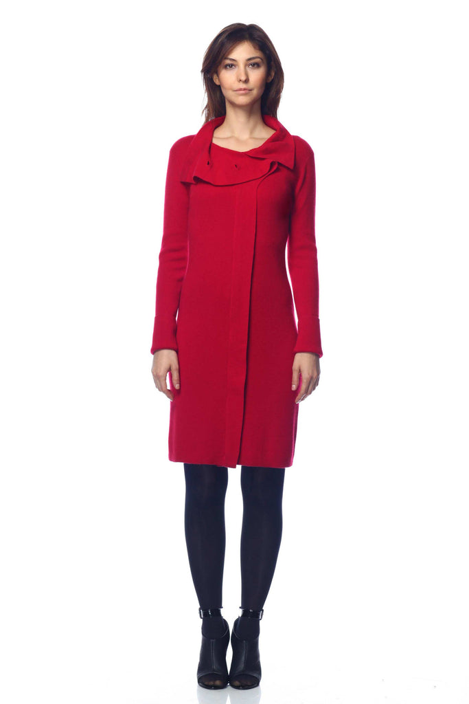 Catherine Convertible 100% Cashmere Dress/Cardigan - Black s10015_blk0_look1_fr_style3