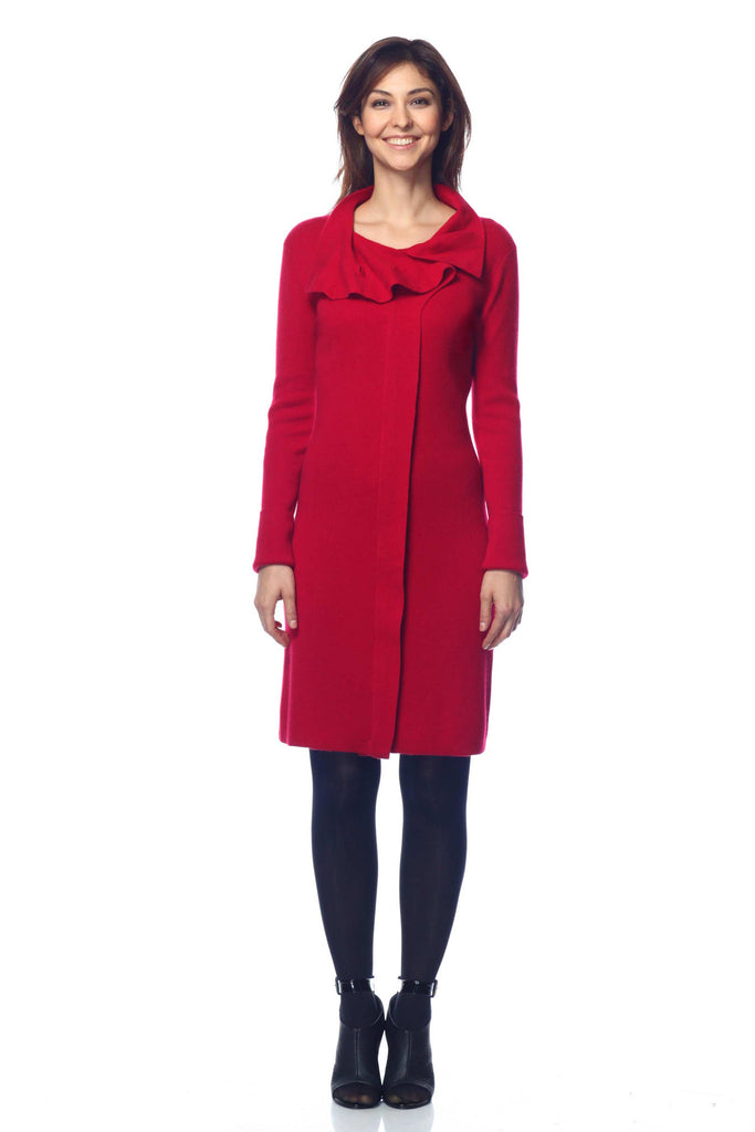 Catherine Convertible 100% Cashmere Dress/Cardigan - Black s10015_blk0_look1_fr_style4