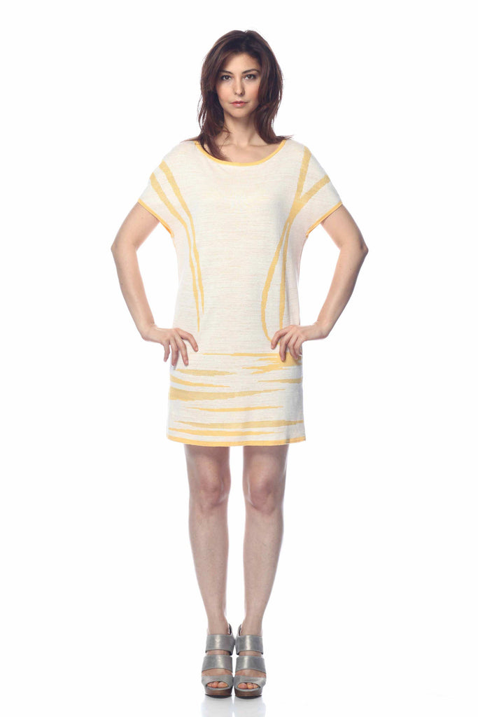 Chiara Round Neck 4-Way Reversible Dress S10037_YLW0_look1_fr_zoom_style2
