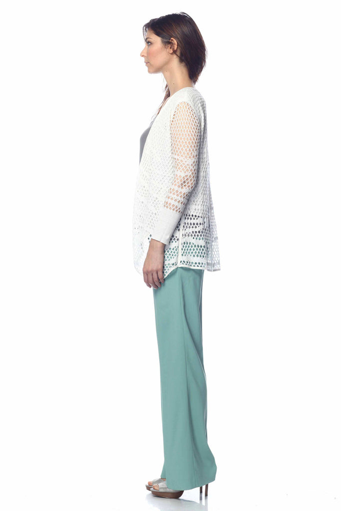 Bianca Soft Reversible Draped Lace Cardigan S10038_WHT0_look2_fr_style1