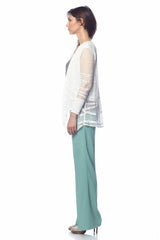 Bianca Soft Reversible Draped Lace Cardigan S10038_WHT0_look2_fr_style1