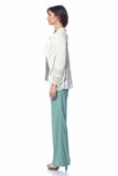 Cara Convertible Sweater/Cardigan with Lace Stitch Details S10047_WHT0_look2_fr_zoom_style2