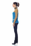 Izolda Reversible Turtle Neck Pullover - Camel/Blue S10060_CMLZ_look2_fr_zoom_style2