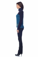 Izolda Reversible Turtle Neck Pullover - Navy/Blue S10060_NVYZ_look1_fr_zoom_style1