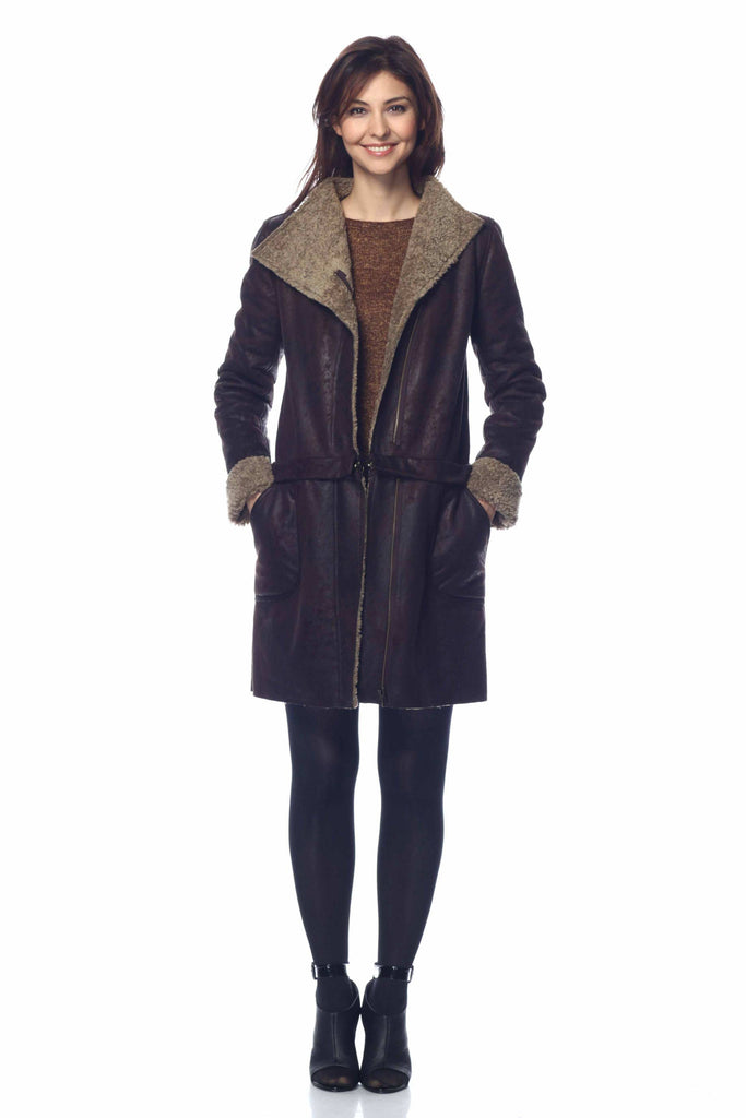 Hayden 6-Way Leather and Faux Shearling Jacket/Coat S10064_BRN0_look1_fr_zoom_style1