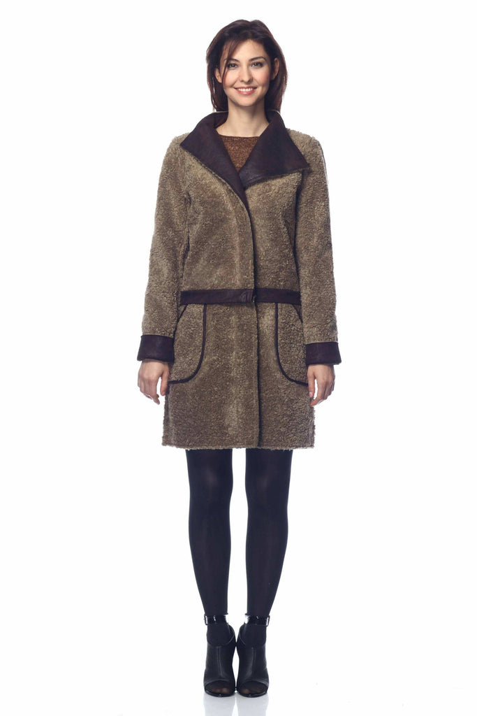 Hayden 6-Way Leather and Faux Shearling Jacket/Coat S10064_BRN0_look2_fr_zoom_style2