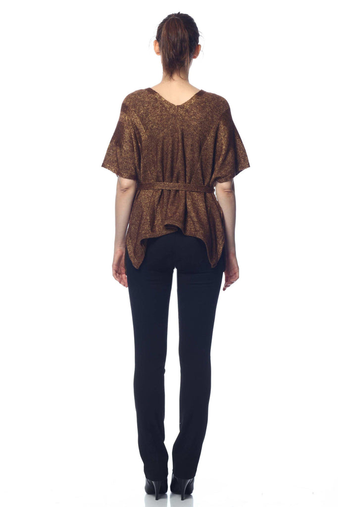 Dominika Luxury 3-Way Convertible Poncho S10070_GLD0_look1_fr_zoom_style1