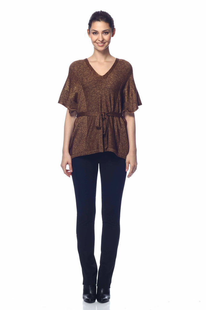 Dominika Luxury 3-Way Convertible Poncho S10070_GLD0_look1_fr_zoom_style1
