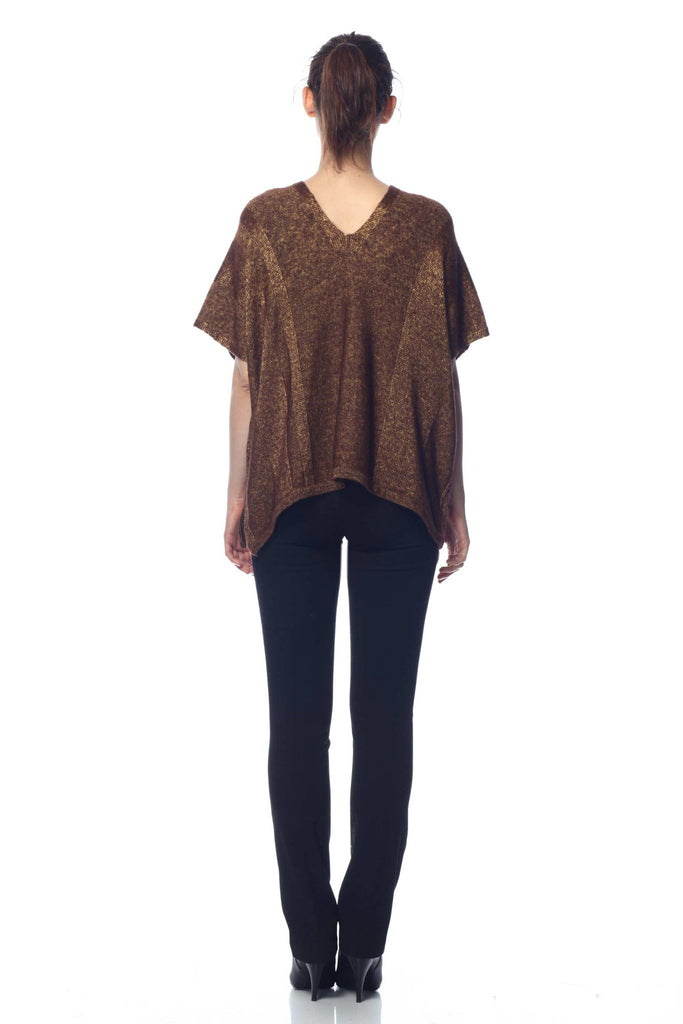 Dominika Luxury 3-Way Convertible Poncho S10070_GLD0_look1_fr_zoom_style2