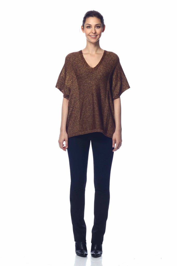 Dominika Luxury 3-Way Convertible Poncho S10070_GLD0_look1_fr_zoom_style2