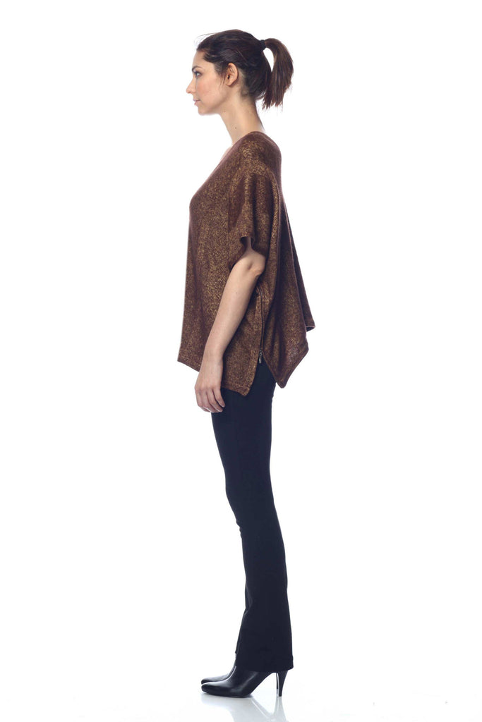 Dominika Luxury 3-Way Convertible Poncho S10070_GLD0_look1_fr_zoom_style2