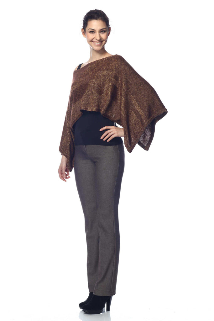 Dominika Luxury 3-Way Convertible Poncho S10070_GLD0_look3_fr_zoom_style3