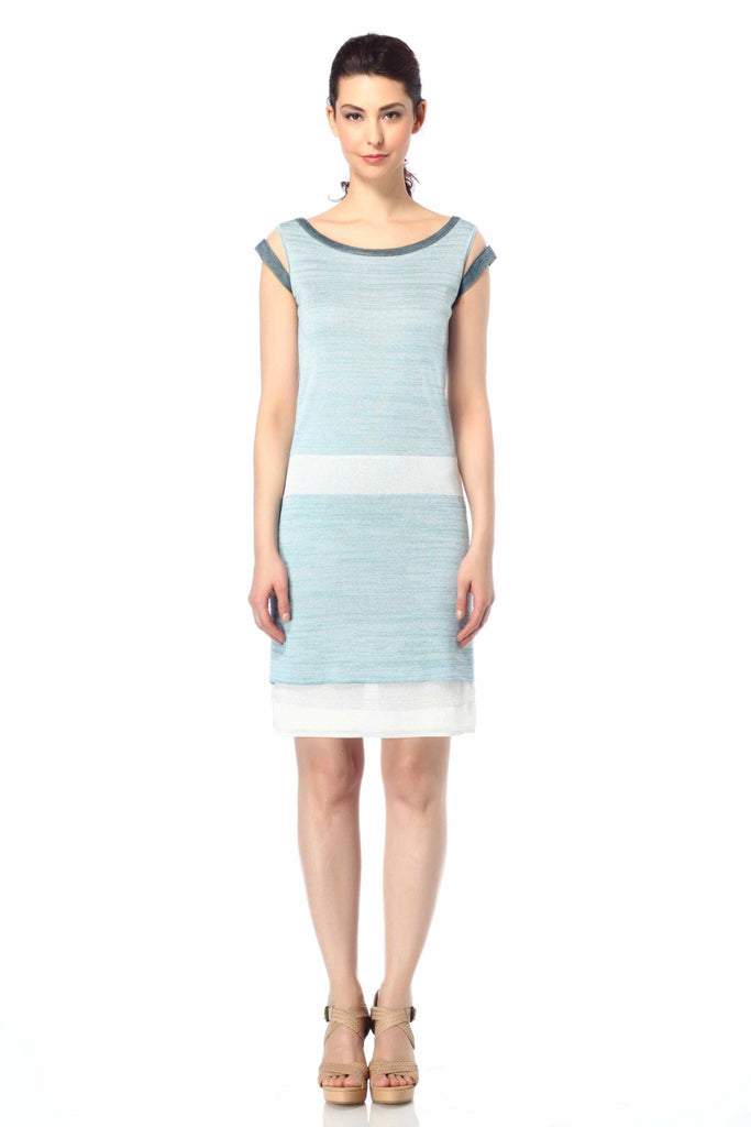 Agata Reversible Knit-Dress with Matching Sash S10077_LBLZ_Look1_fr_style2