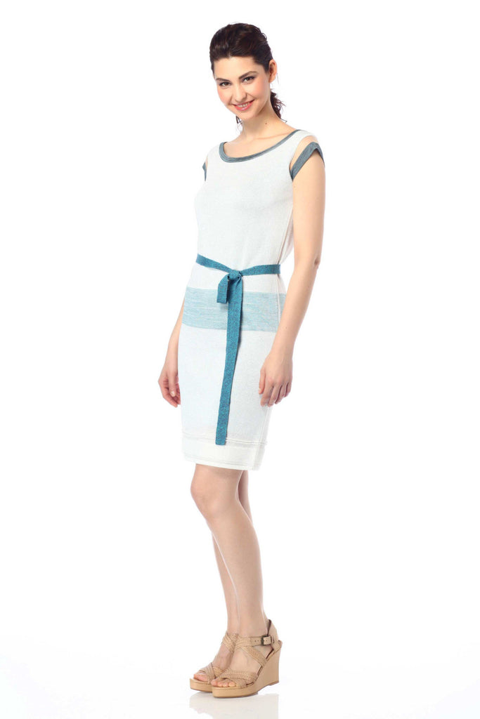 Agata Reversible Knit-Dress with Matching Sash S10077_LBLZ_Look2_fr_style1