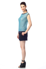 Azzurra Boat Neck Reversible Top S10078_BLUZ_Look1_fr_style1