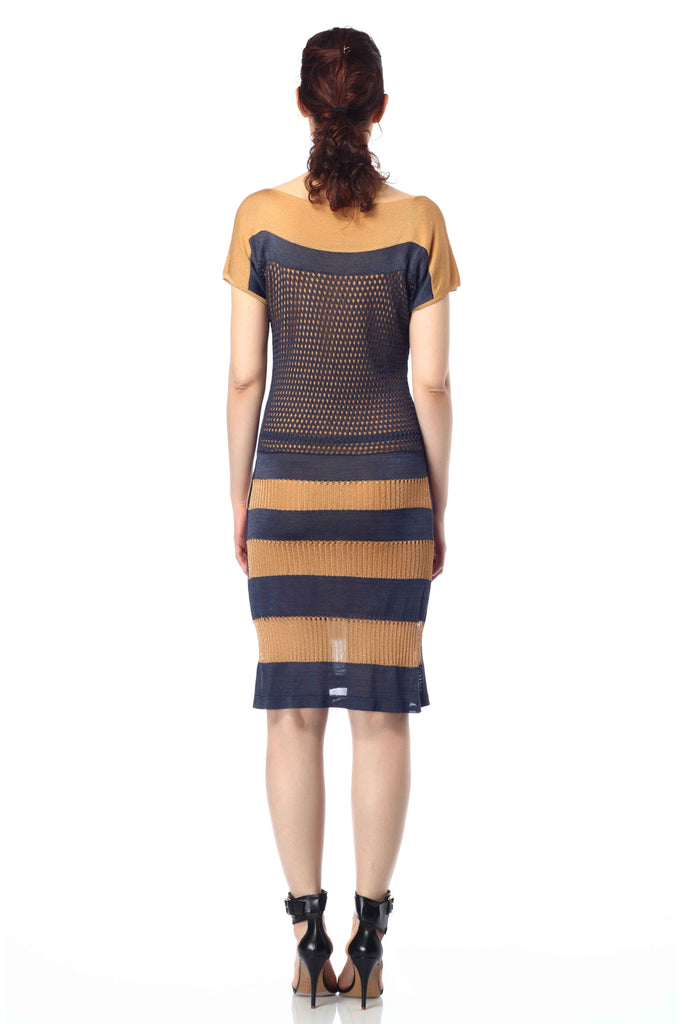 Alberta Reversible Straight Knit-Dress S10079_GLDZ_Look2_bk_style1