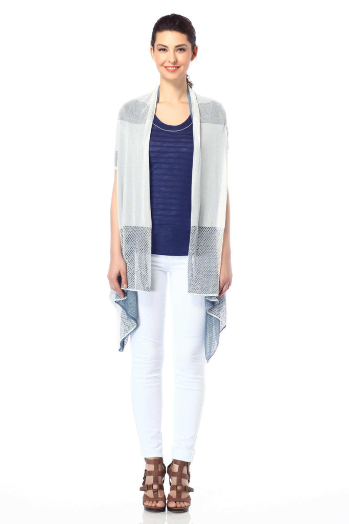 Arianna Reversible Draped Cardigan with Lace Detail S10083_LBLZ_Look2_fr_style2
