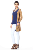 Clara Luxury Reversible Zip-Up Cardigan/Dress S10086_BLUZ_Look1_fr_style3