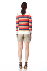Elena Reversible Boat Neck Stripe Pullover S10088_BLUZ_Look1_fr_style1