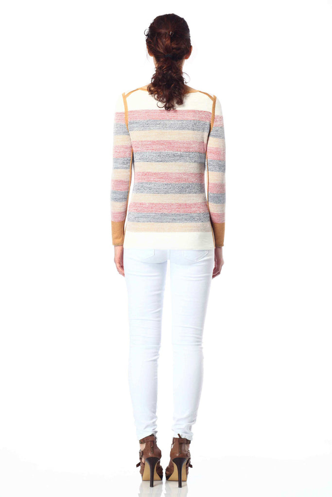 Elena Reversible Boat Neck Stripe Pullover S10088_BLUZ_Look2_fr_style2