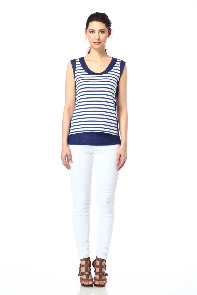 Carla Reversible Round Neck Tank Top S10089_BLUZ_Look1_fr_style1