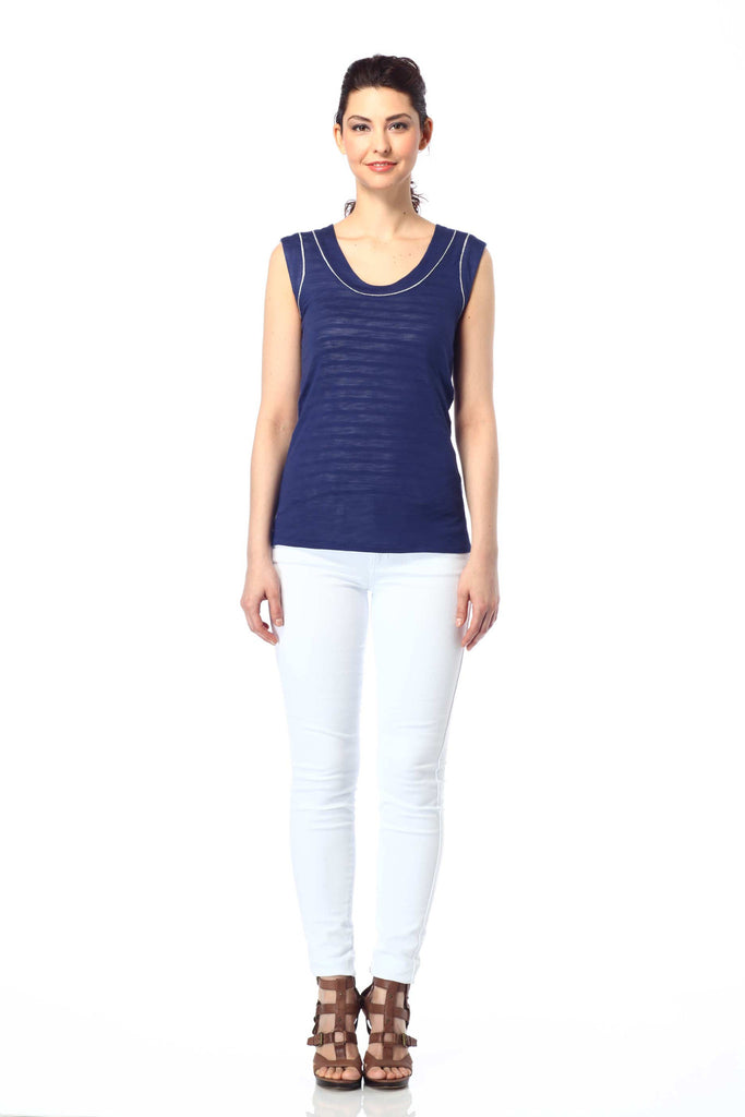 Carla Reversible Round Neck Tank Top S10089_BLUZ_Look2_fr_style2