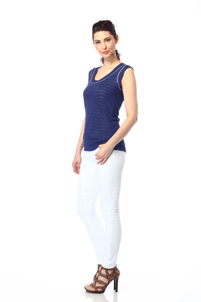 Carla Reversible Round Neck Tank Top S10089_BLUZ_Look2_fr_style2