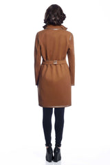 Margaret Reversible Wool/Cashmere Coat - Brown/Grey S10098A_CMLZ_Look1_fr_style1
