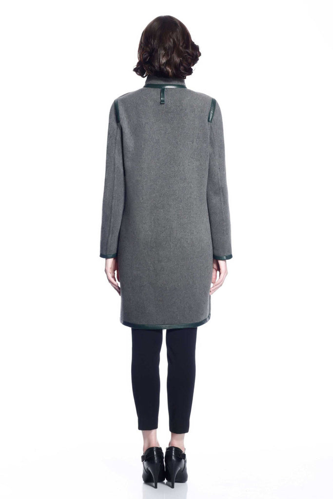 Margaret Reversible Wool/Cashmere Coat- Green/Grey S10098B_GRNZ_Look2_fr_style2