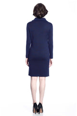 Genevieve Elegant Reversible Dress- Navy/Grey S10099_NVYZ_look1_fr_style1