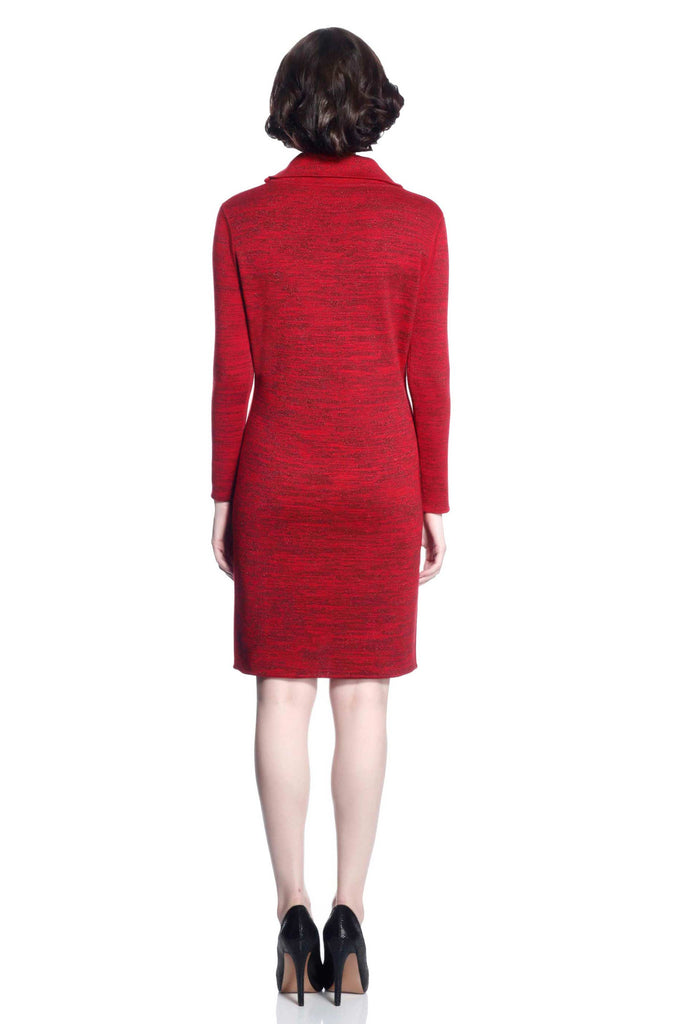 Genevieve Elegant Reversible Dress - Red/Black S10099_REDZ_look2_fr_style2