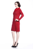 Genevieve Elegant Reversible Dress - Red/Black S10099_REDZ_look2_fr_style2