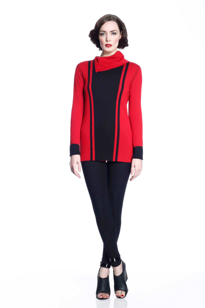Opal Reversible Pullover - Black/Red S10101B_REDZ_Look1_fr2_style2