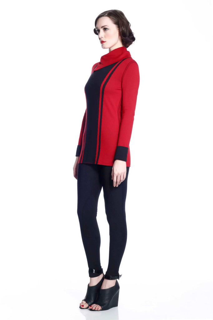 Opal Reversible Pullover - Black/Red S10101B_REDZ_Look1_fr2_style2