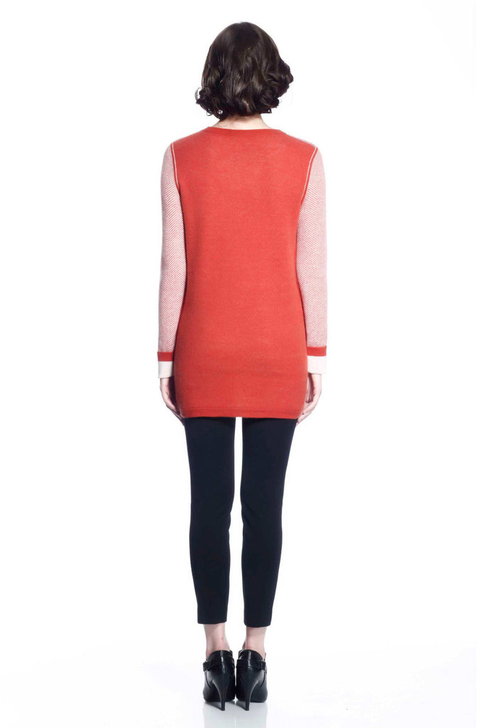 Claudette Reversible Pullover - Red S10102B_REDZ_Look1_fr_style2