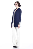 Vivian Reversible Wool Cardigan/jacket - Navy/Grey S10104A_NVYZ_look2_fr_style2