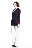 Vivian Reversible Wool Cardigan/Jacket - Black/Red S10104B_REDZ_look2_fr_style2