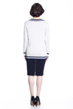 Blanche Reversible V Neck Pullover - Navy S10106A_NVYZ_Look1_fr_style2