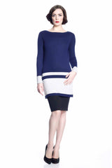 Loretta Reversible Dress/Pullover - Navy/Grey S10107_NVYZ_look1_fr_style1