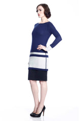 Loretta Reversible Dress/Pullover - Navy/Grey S10107_NVYZ_look1_fr_style1