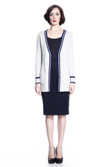 Myrna V-Neck Reversible Cardigan - Navy/Grey S10108A_NVYZ_Look1_fr_style1