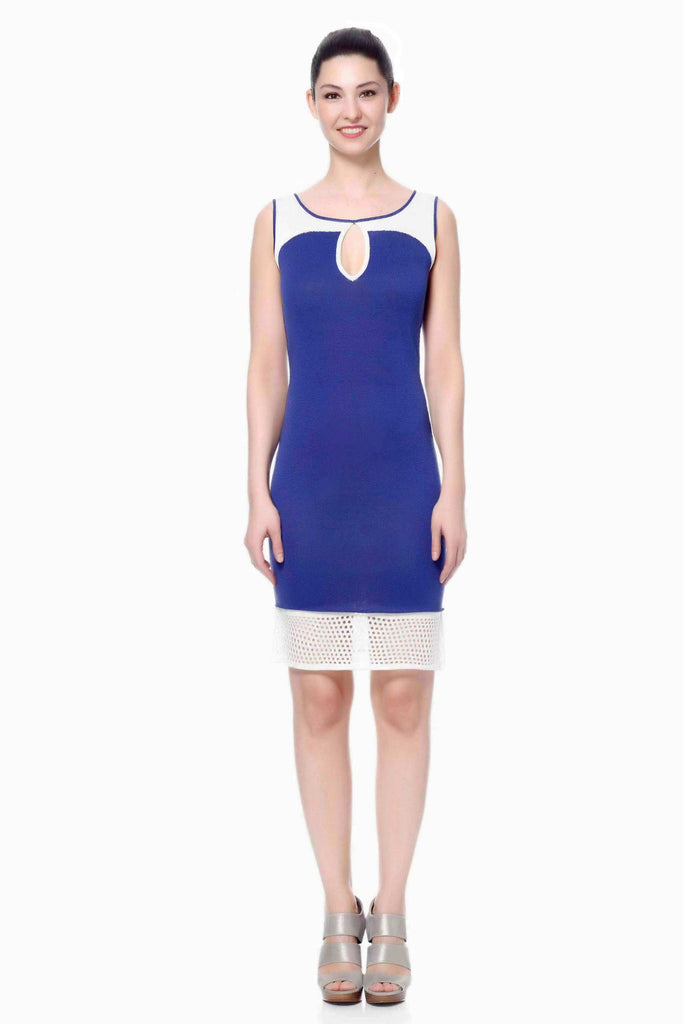 Careen Elegant Reversible Sheath Dress S10134A_NVYZ_Look1_Fr_style1