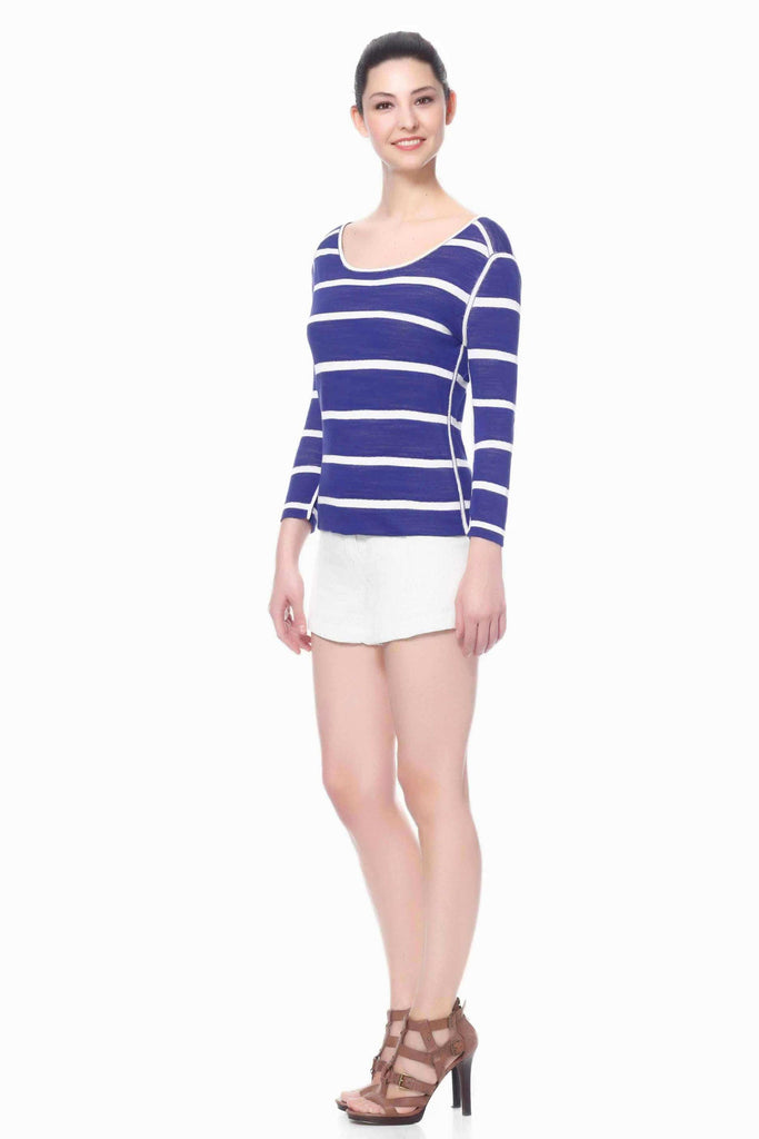 Edith High Neck Cruise Reversible Pullover S10138A_NVYZ_Look1_Fr_style2
