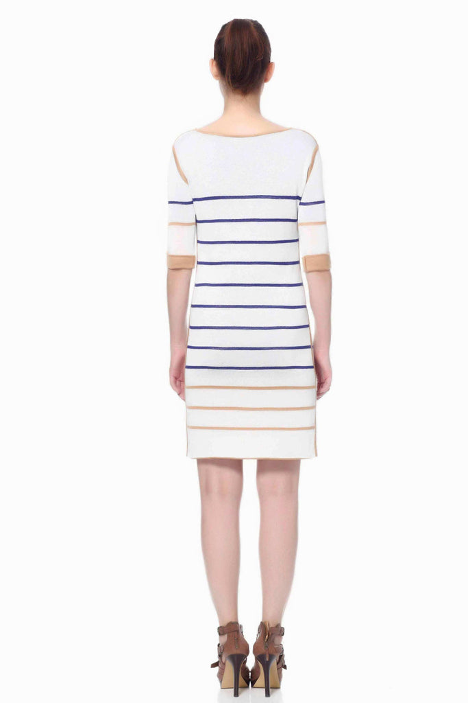 Amandine Reversible 2-Colorway Stripe Dress S10141A_NVYZ_Look1_Bk_style1